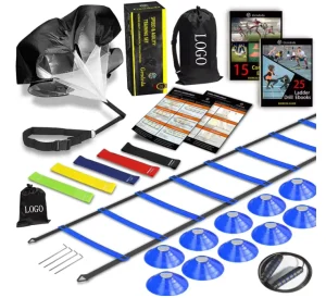 Agility Training Set with Ladder, Soccer Cones, and Hurdles