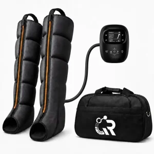 Air Compression Leg Massager 5-Chamber Recovery Boots 3500mAh LCD Display 8 Pressure Levels 6 Modes