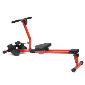 Air Rower Indoor Seated Rowing Machine Foldable Metal ABS 120 kg Max Load
