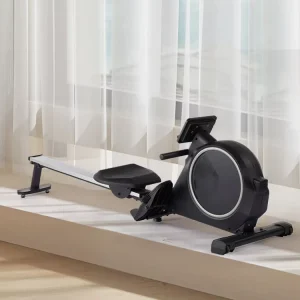 Air Rower Rowing Machine with 8-Level Magnetic Resistance Aluminum Sliding Tube for Home & Commercial Use