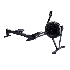 Air Rower Seated Indoor Rowing Machine Aluminum Alloy Digital Monitor Adjustable Seat Home Gym Equipment