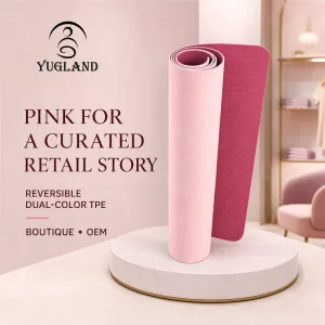 Alignment Line TPE Yoga Mat Dual Layer Non Slip Workout Pad for Home Pilates Exercise Factory Distributor