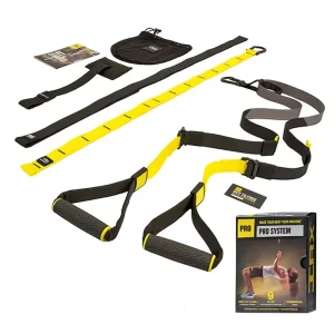 All Levels Home Gym Suspension Trainer Body Training Workout with Steel and Rubber Straps for Home Use