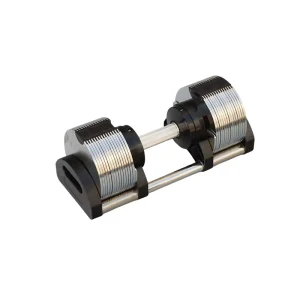 All-Steel Incremental-Weight Adjustable Dumbbell with Automatic Plate Changing for Home Fitness