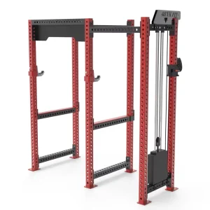 All-in-1 Carbon Steel Power Rack with Pin-Loaded Pec Fly Attachment and J-Hook