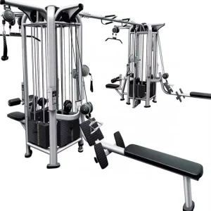 All-in-One Commercial Gym Equipment Jungle 8 Station Multi-Function Cable Crossover Steel Material