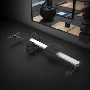 All-in-One Foldable Home Gym Trainer Rower with Plate-Loaded T-Bar Rowing Bench and Rack