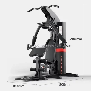 All-in-One Full Training Workout Station with Weight Stack Pulley System, Multifunctional Fitness Power Rack