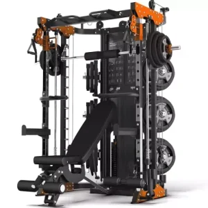 All-in-One Home Gym Fitness Station with Power Squat Rack, Smith Machine, Shoulder Press, Chest Press and Leg Press