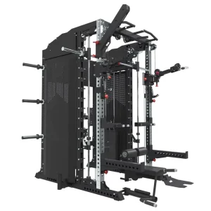 All-in-One Strength Training Smith Machine Power Cage with Landmine and Pulley System Gym Equipment