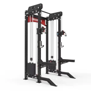 All-in-One Trainer Cable Crossover Machine for Home Gym Smith Machine Dual System