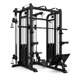 All-in-One with Leg Press Attachment Commercial Multi-Function Rack Smith Machine with Lat Pulldown and Cable Crossover Rack