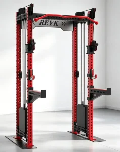 All in one Cable Crossover Machine with Power Rack Dip Chin Bar Stainless Steel Base Multi Function Gym Equipment