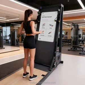 All in one Tystart G0100 Unisex Smart Trainer Home Gym Fitness Mirrors with 32/43 Inch Screens for Resistance Strength Training