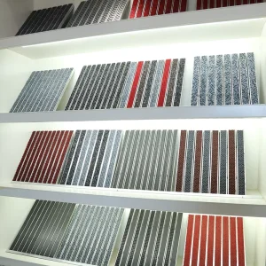 Aluminum Alloy Floor Mat Rubber Backing Non-Slip Geometric Pattern Machine Washable for Commercial and Domestic Use