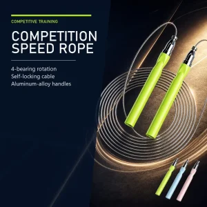Aluminum Alloy Handle Steel Wire Rope Speed Jump Rope, Adjustable Length