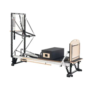 Aluminum Alloy Pilates Reformer with Half Tower for Yoga Studio and Home Use