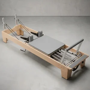Aluminum Alloy and Solid Wood Pilates Reformer Bed for Commercial and Home Yoga Studios