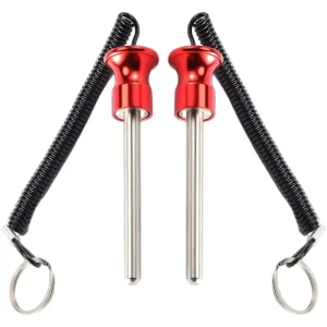 Aluminum Clip Pin Safety Pin Bright Finish 12mm Head Diameter Shouldered Locking Weight Pin