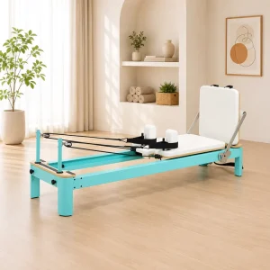 Aluminum Commercial Grade Pilates Reformer with Custom Upholstery German Springs CE ISO
