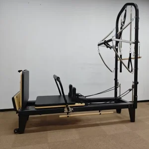 Aluminum Pilates Reformer Half Tower Machine with Foot Bar Adjustment, Portable Heavy Duty, H-55, for Studio Gym Commercial Use