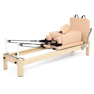 Aluminum Pilates Reformer with Wood Finish and German Springs for Commercial Use