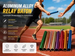Aluminum Relay Baton Lightweight Durable for Track and Field Competition Training School Sports Equipment Set