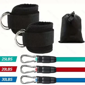 Ankle Buckle Resistance Band Set for Hip and Leg Strength Training, High Tension