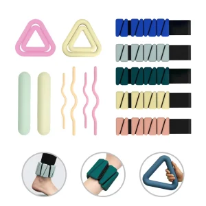 Ankle Wrist Weights Bracelet Adjustable Triangle 2Ib/Pair Custom Logo Strength Gym Workout Silicone Bracelet Kit