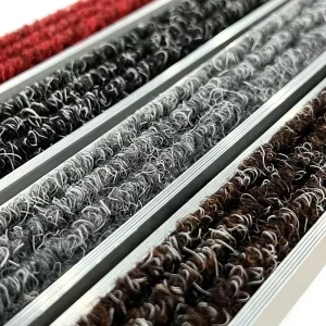 Anodized Aluminum Alloy Floor Mat Non-Slip Geometric Pattern Machine-Made for Commercial Domestic Outdoor and Home Use