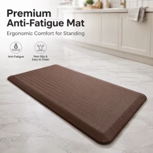 Anti-Fatigue Floor Mat, Cushioned Soft PU, Thick, Washable, Kitchen Use, Foot Pressure Relief