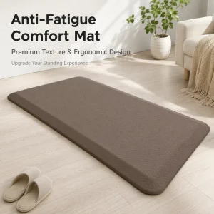 Anti-Fatigue Floor Mat, Non-Slip, Eco-Friendly, Cushioned Soft PU, Thick, Washable, Kitchen and Living Room Use