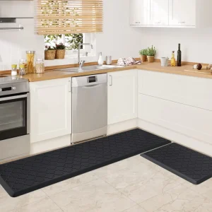 Anti Fatigue Kitchen Floor Cushion Foot Mat Waterproof 2 Pieces PVC Ergonomic Comfort Kitchen Mats and Rugs