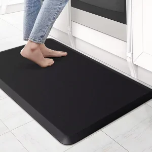 Anti-Fatigue Kitchen Floor Mat PVC and PU Leather Soft Non-Slip for Bedroom and Living Room