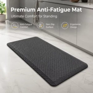 Anti-Fatigue Kitchen Mat, Fan-Shaped Pattern, Foot Pressure Relief