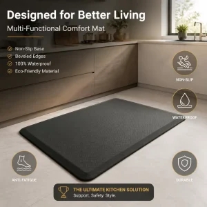 Anti-Fatigue Kitchen Mat, Foot Pressure Relief, Long-Standing Use