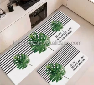 Anti-Fatigue Kitchen Mat, Non-Slip Waterproof Stain-Resistant Easy-Clean PVC Floor Mat for Kitchen Sink, Office, and Laundry Room