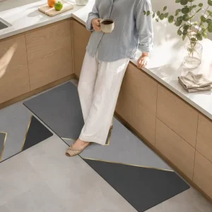 Anti-Fatigue Modern Kitchen and Bathroom Floor Mats Non-Slip Cushioned Rubber Sink Mats Waterproof Washable Runner Rug