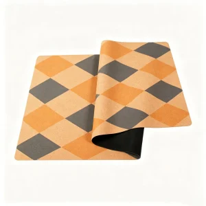 Anti-Microbial Printed Cork Yoga Mat 3mm Eco-Friendly Natural Rubber Pad for Pilates Exercise Supplier