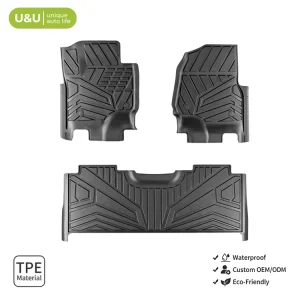 Anti-Odor Non-Toxic 5D Heavy-Duty Anti-Slip Waterproof Odorless TPE Car Floor Mat for F-250