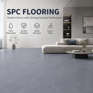 Anti-Skid Wear-Resistant High Gloss SPC Vinyl Plank Flooring 8mm 10mm
