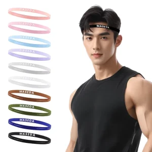 Anti-Slip Breathable Polyester Elastic Sports Headbands for Men’s and Women’s Exercise
