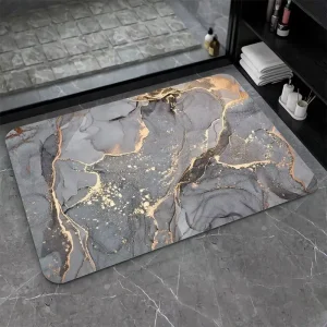 Anti-Slip Diatom Mud Diatomaceous Earth Absorbent Diatomite Shower and Bathroom Floor Mat Set