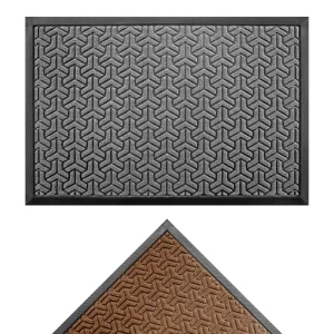 Anti-Slip Doormat Indoor Outdoor Weather-Resistant Rubber-Backed Polyester Rug Washable Welcome Door Mat
