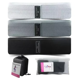 Anti-Slip Eco-Friendly Polyester 36 cm 5 mm Fitness Yoga Resistance Band Set with Bag
