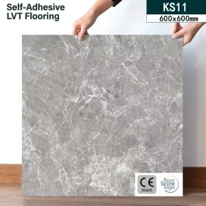 Anti-Slip Eco-Friendly Self-Adhesive PVC Vinyl Flooring Tiles Wood-Look Waterproof Wide-Plank Indoor Flooring