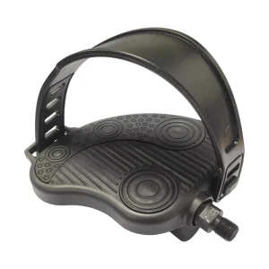 Anti-Slip Exercise Spin Bike Pedals with PVC Strap, Ball Bearing, and PP Dual Platform