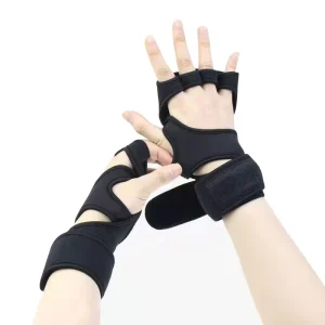 Anti-Slip Half-Finger Black Compression Arthritis Gloves for Driving and Fishing Pain Relief