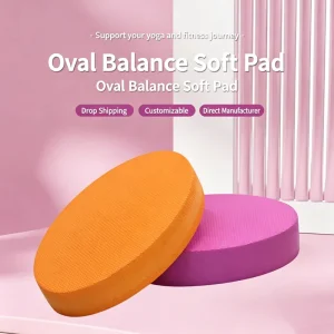 Anti-Slip High-Density TPE Oval Yoga Support Pad Balance Mat for Physical Therapy and Kneeling