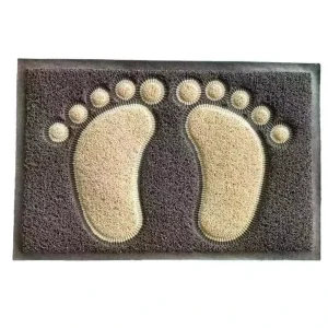 Anti-Slip Noodle Doormat with Custom Logo, Waterproof PVC Coil Roll Mat